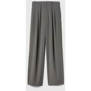 Gap 365 High Rise Pleated Trousers Wide Leg Dress Pants 16 Pockets Soft Black